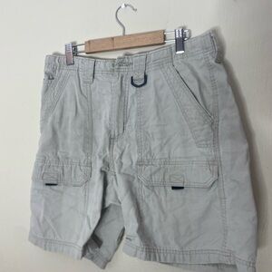 Khaki cargo shorts